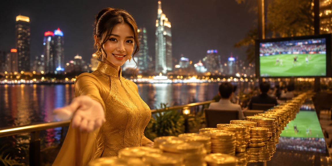 Người phụ nữ mặc áo dài tại TP. Hồ Chí Minh theo dõi kết quả cá cược bóng đá