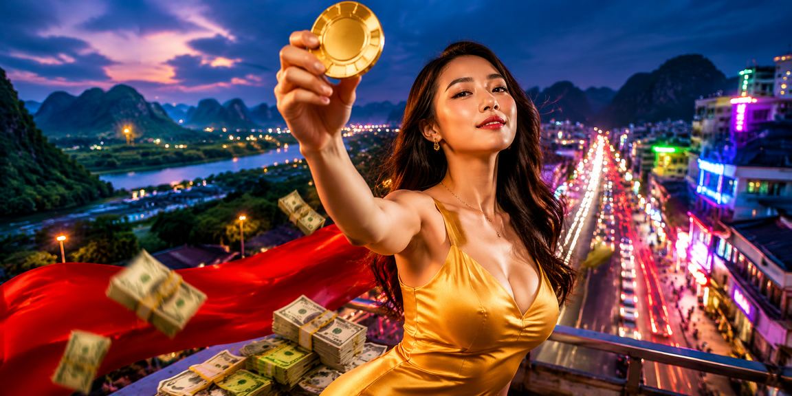 Ánh đèn neon lung linh phản chiếu trên mặt nước tại Ninh Bình trong không khí cá cược đêm